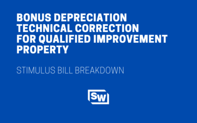 Bonus Depreciation Technical Correction for Qualified Improvement Property