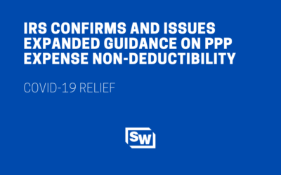 IRS Confirms and Issues Expanded Guidance on PPP Expense Non-Deductibility