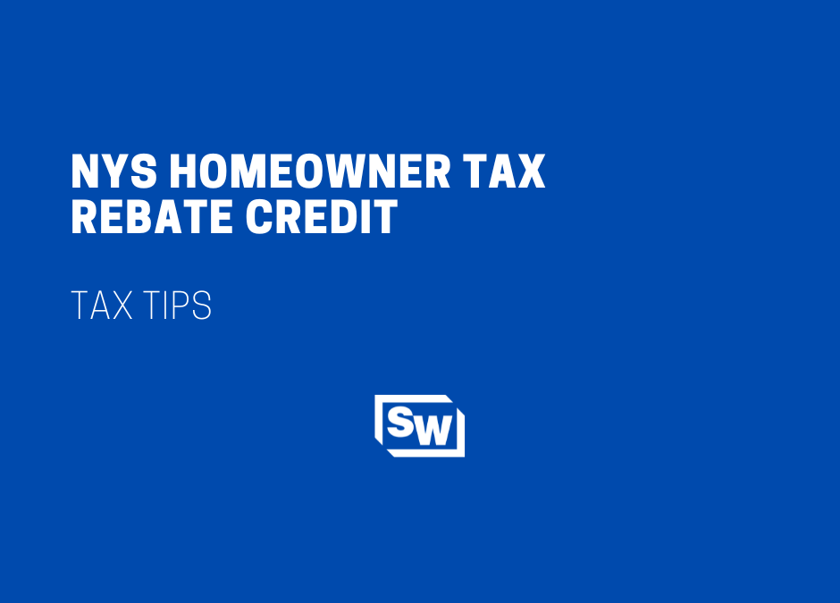 New York State Homeowner Tax Rebate Credit HTRC Sciarabba Walker 